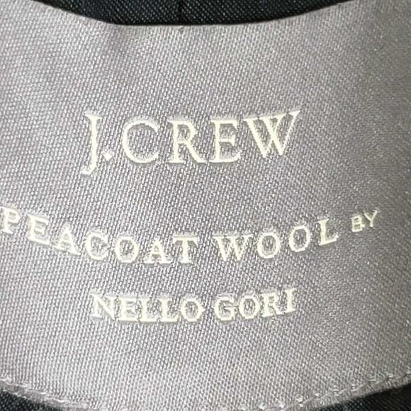 J Crew Coat Peacoat Black Wool Thinsulate Nelly Gori Womens Size 6 Button Flaw - Picture 6 of 11